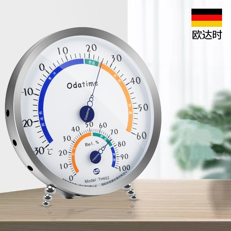 Garden Weather Station - Odatime Edelstahl-Thermometer, Hygrometer, Straßenthermometer, Außenfenster, Thermo-Hygrometer,
