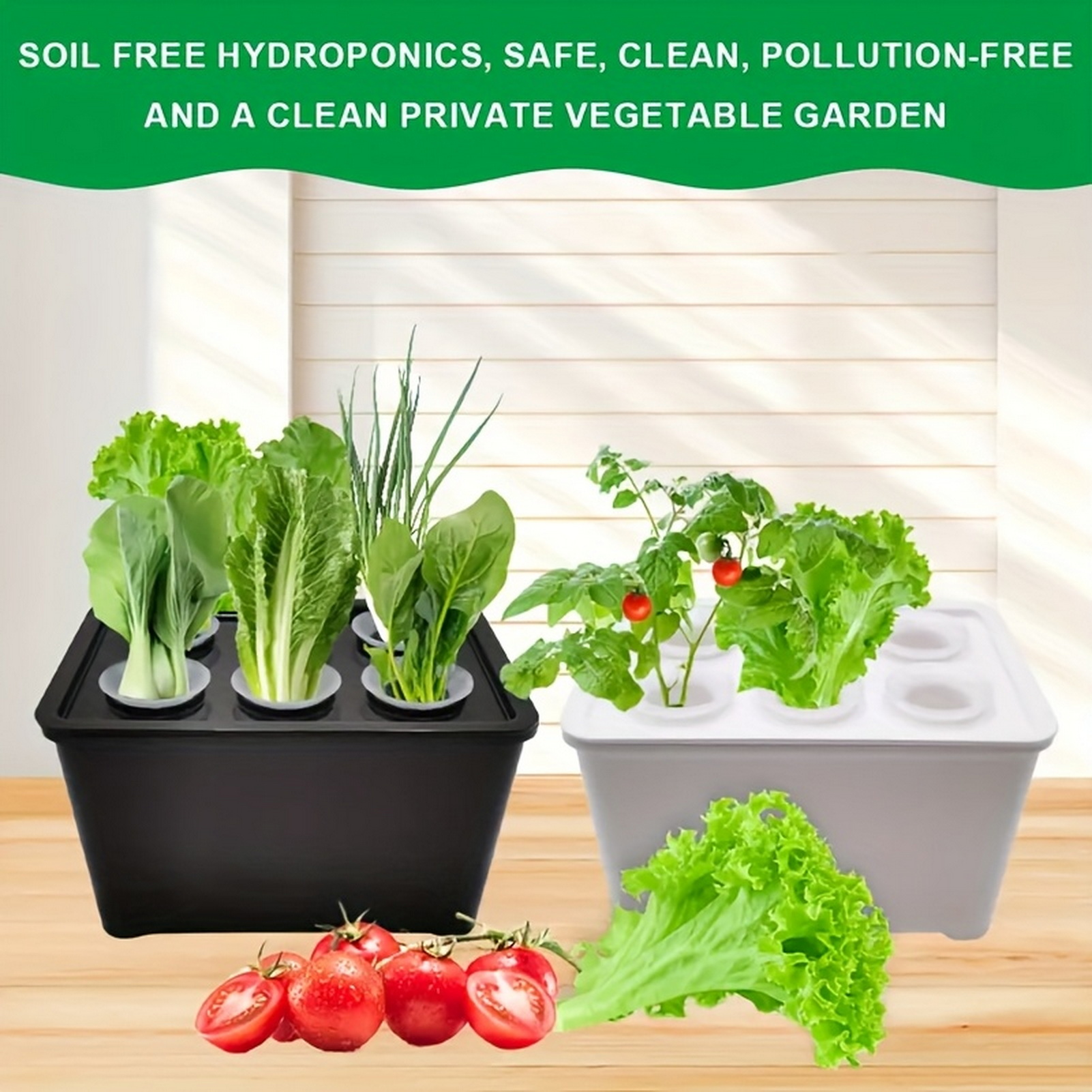 Indoor Herb Garden Kit - 6-in-1 Hydroponische Anzuchttöpfe Bewässerungs-Sämlingstöpfe Bodenfreie Pflanzbox