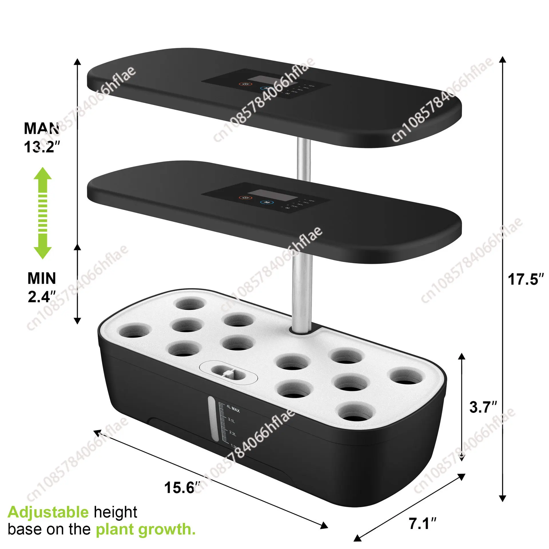 Indoor Herb Garden Kit - 12-Pods-Hydroponik-Anbausystem, Kräutergarten-Set für Innenräume mit Verstellbarer