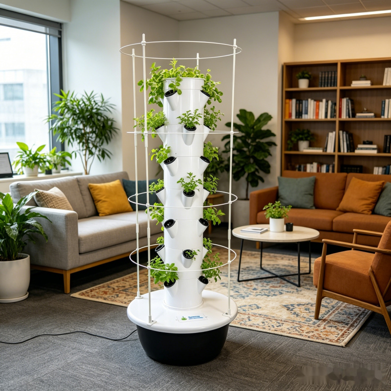 Smart Garden Vertical Planter - SpaceTree Grenzüberschreitendes Vertikales Hydroponisches Turmsystem Smart