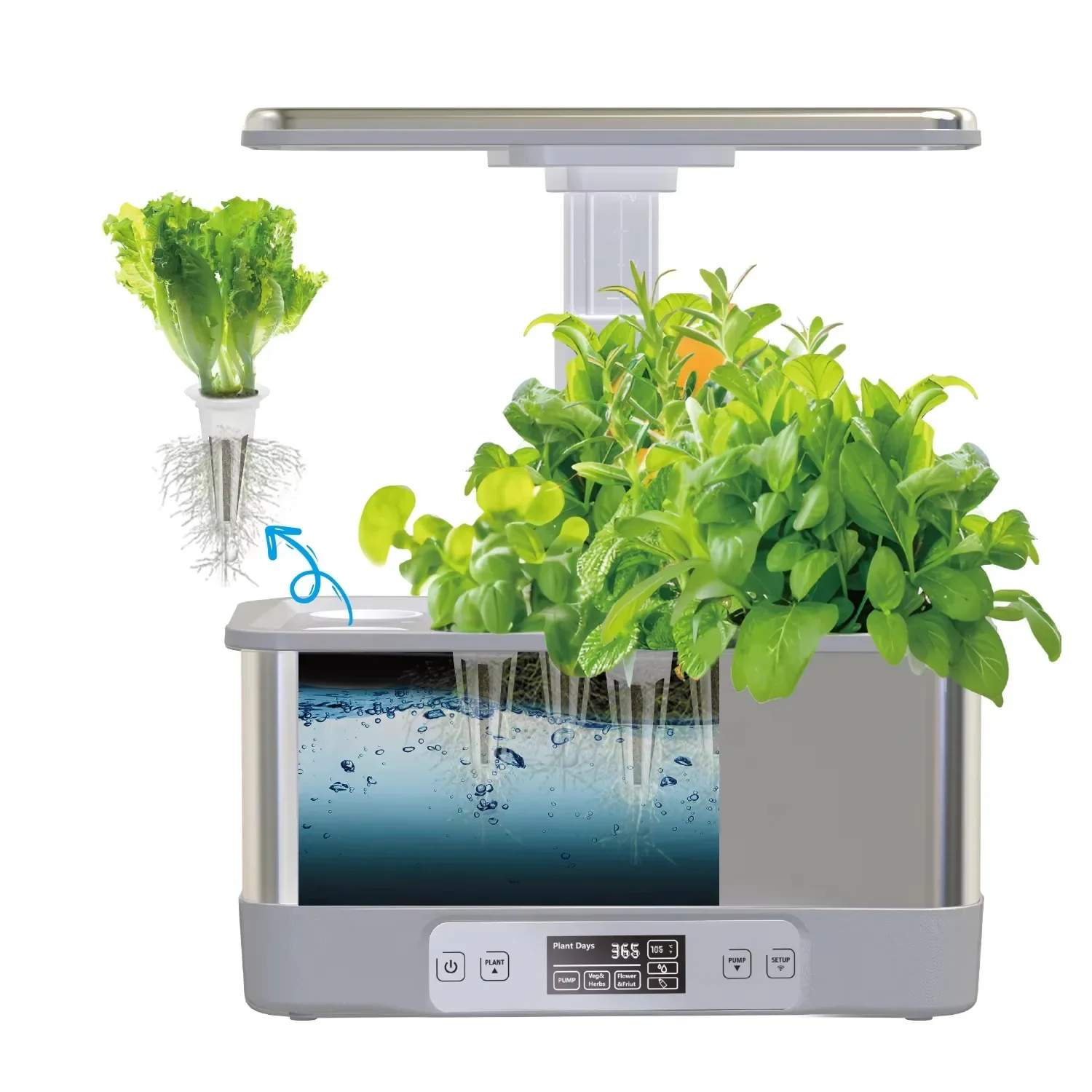 Indoor Herb Garden Kit - Neues 15-Pods Hydroponik Indoor-Garten-Set mit Auto-Timer,