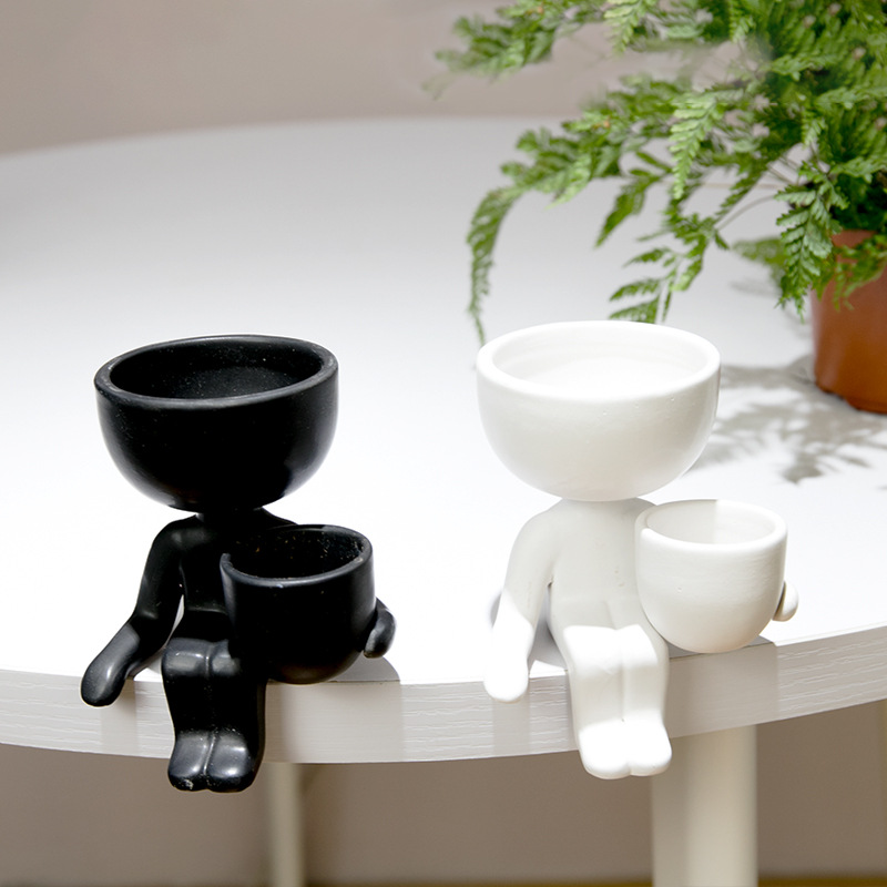 Indoor Herb Garden Kit - Humanoide Keramik Blumentopf kreative Büro Wohnzimmer